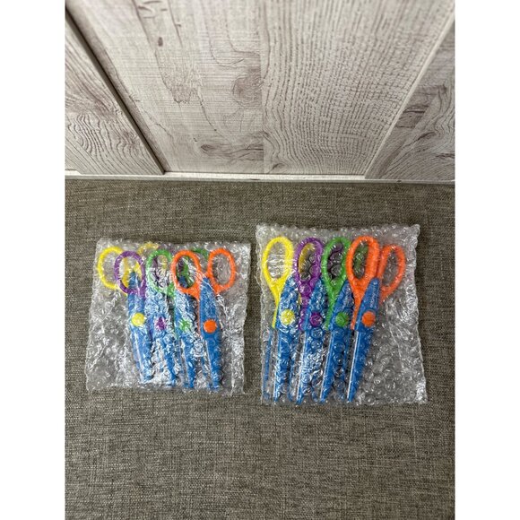 Edgecraft Multi Pattern Craft Scissors Set Of 8 Scrapbook Classroom DIY Projects - Picture 12 of 12